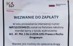 Zdjęcie ulotki z fałszywym wezwaniem do zapłaty za mandat karny