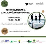 baner z napisem abc podejmowania działalności gospodarczej 05.03.2025 r. 10:00-14:00 miejski inkubator przedsiębiorczości rawa.ink, po prawej zdjęcie trzech osób w biurze